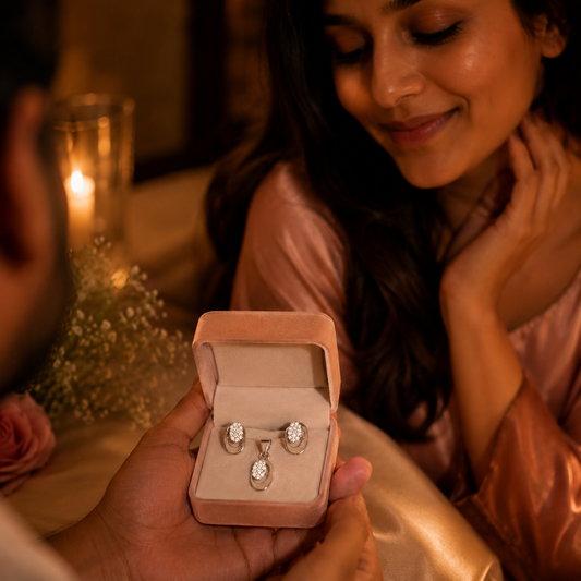 Celestial Orbit Pendant & Stud Earrings Set by Rasmriti™