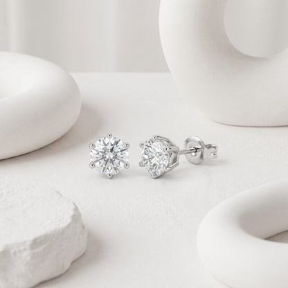 Solitaire Studs 6 Prongs by Rasmriti™