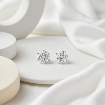 Solitaire Studs 6 Prongs by Rasmriti™