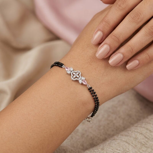 Blossom Grace Mangal Sutra Bracelet | 925 Sterling Silver by Rasmriti™
